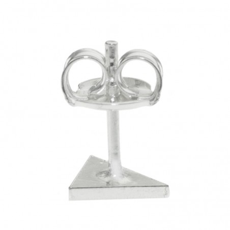 Pendientes triángulo punto azul Plata de Ley - Karissma