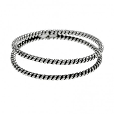 Anillo dos vueltas Plata de Ley 925