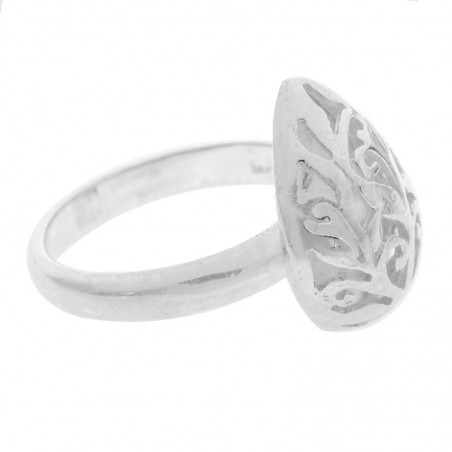 Anillo gota calada Plata de Ley 925