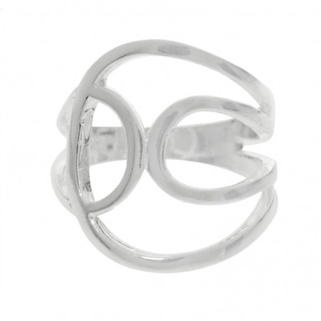 Anillo entrelazado grande Plata de Ley 925