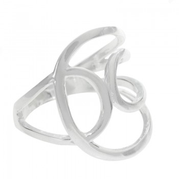 Anillo entrelazado grande Plata de Ley 925 2