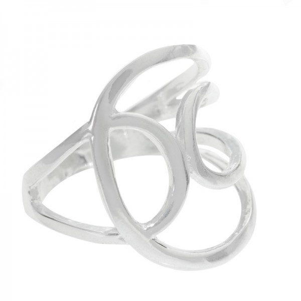 Anillo entrelazado grande Plata de Ley 925