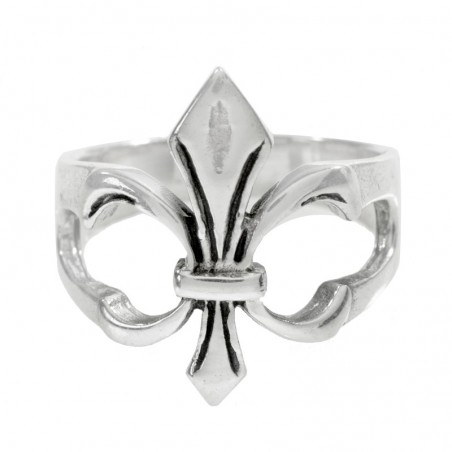 Anillo flor de lis Plata de Ley 925