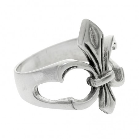 Anillo flor de lis Plata de Ley 925