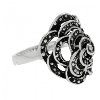 Anillo rosa petálos Plata de Ley 925 2