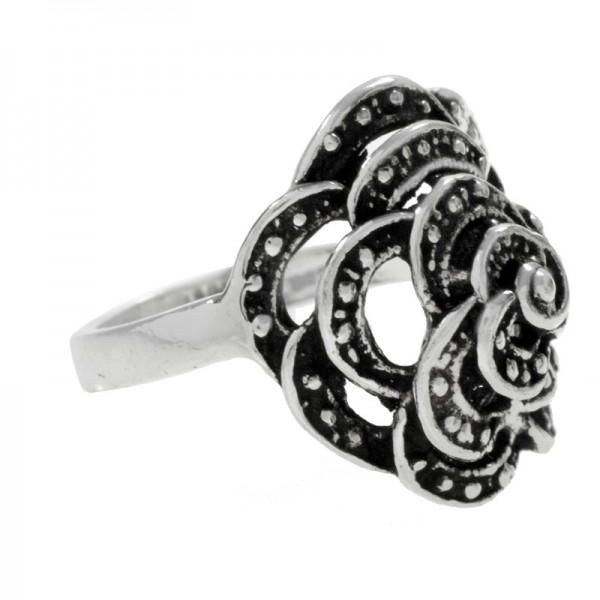 Anillo rosa petálos Plata de Ley 925