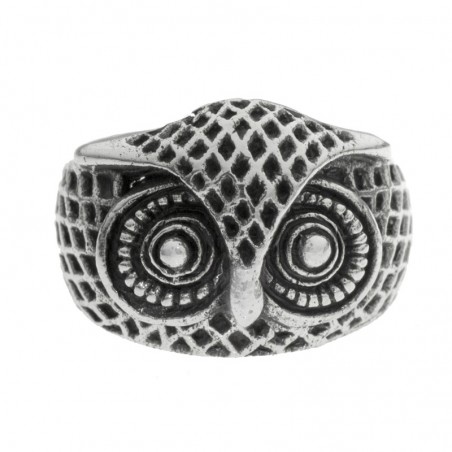 Anillo búho oxidado Plata de Ley 925