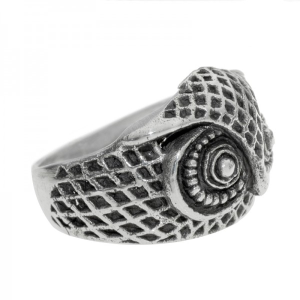 Anillo búho oxidado Plata de Ley 925