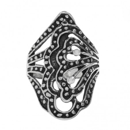 Anillo arabesco oxidado Plata de Ley 925