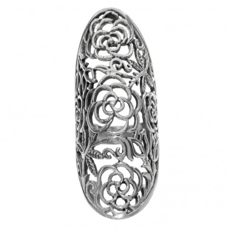 Anillo lanzadera calada Plata de Ley 925