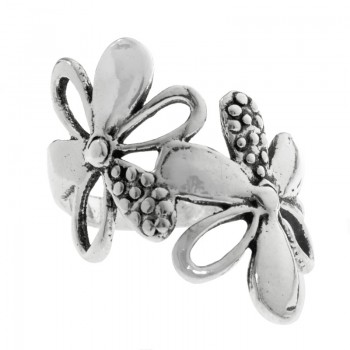 Anillo doble flor Plata de Ley 925