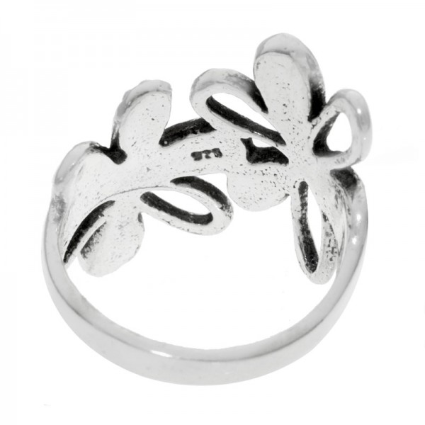 Anillo doble flor Plata de Ley 925