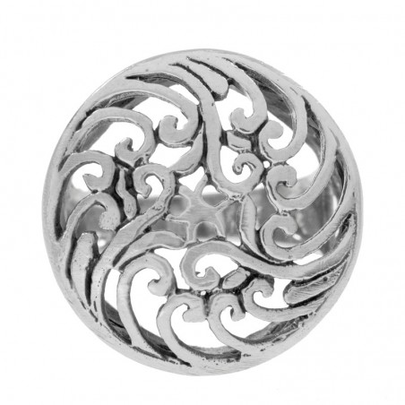 Anillo labrado redondo Plata de Ley 925