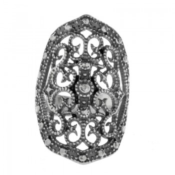 Anillo arabesco oxidado XL Plata de Ley 925 - Karissma