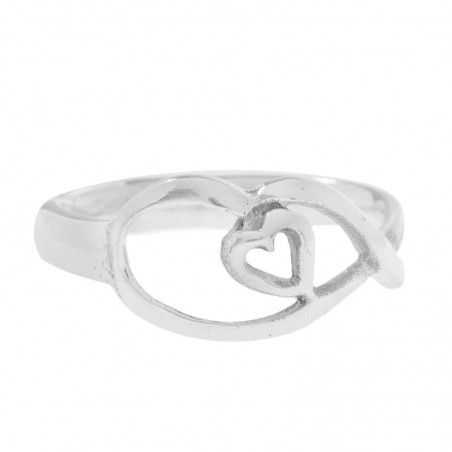 Anillo corazón Plata de Ley 925