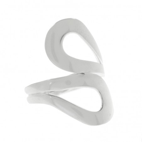 Anillo doble gota cruzado Plata de Ley 925 - Karissma