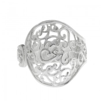 Anillo arabesco oval Plata de Ley 925