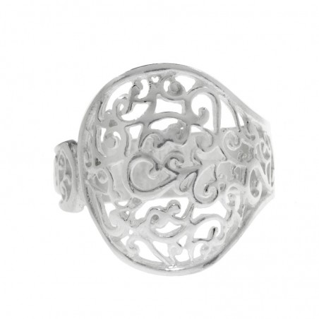 Anillo arabesco oval Plata de Ley 925