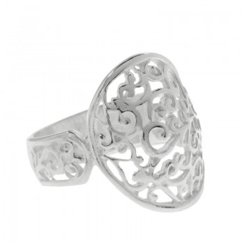 Anillo arabesco oval Plata de Ley 925 2
