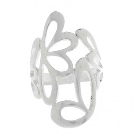 Anillo flores calado Plata de Ley 925 - Karissma