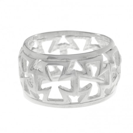 Anillo cruz de Malta Plata de Ley 925