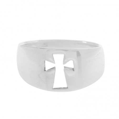 Anillo cruz calada Plata de Ley 925