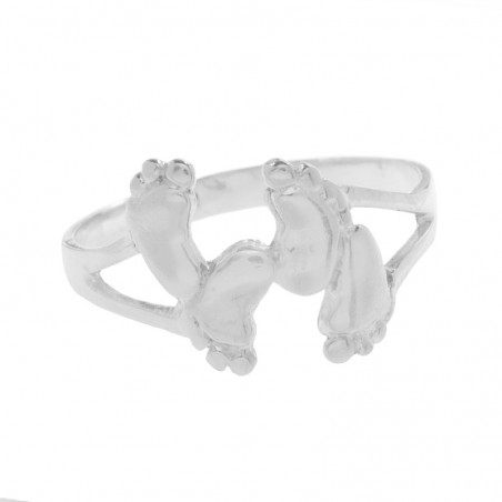 Anillo en Plata de Ley 925 Cuatro Piecitos