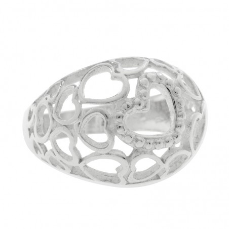 Anillo multicorazones Plata de Ley 925