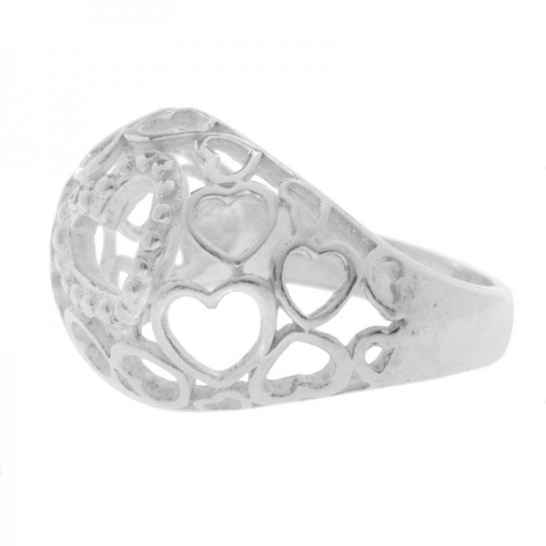 Anillo multicorazones Plata de Ley 925