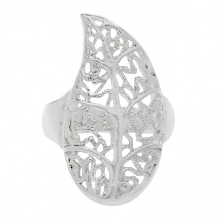 Anillo hoja calada Plata de Ley 925