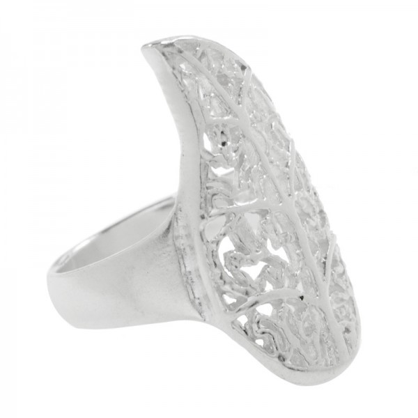 Anillo hoja calada Plata de Ley 925