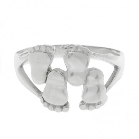 Anillo cuatro pies Plata de Ley 925