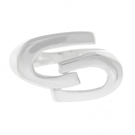 Anillo doble C Plata de Ley 925