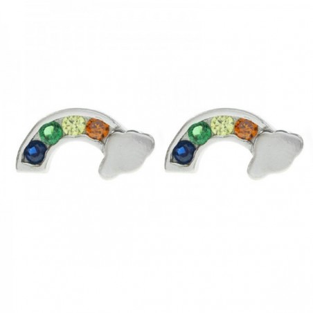 Pendientes arco iris  Plata de Ley - Karissma