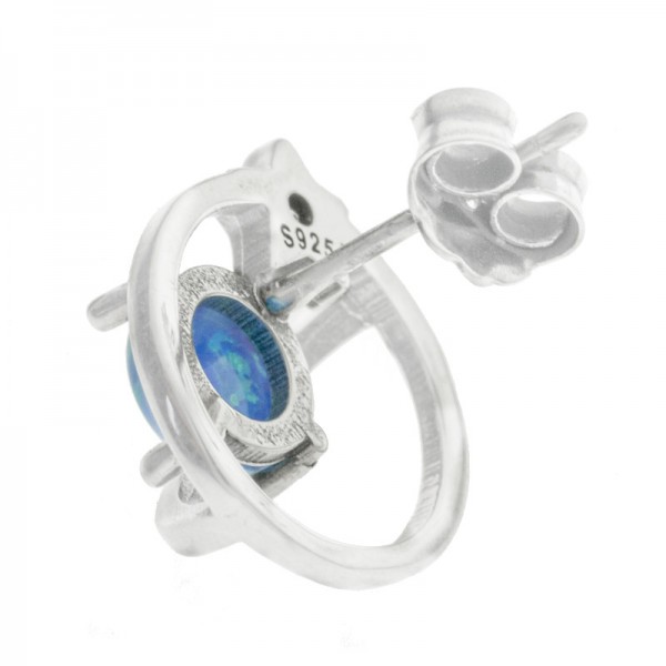 Pendientes universo símil ópalo Plata de Ley - Karissma