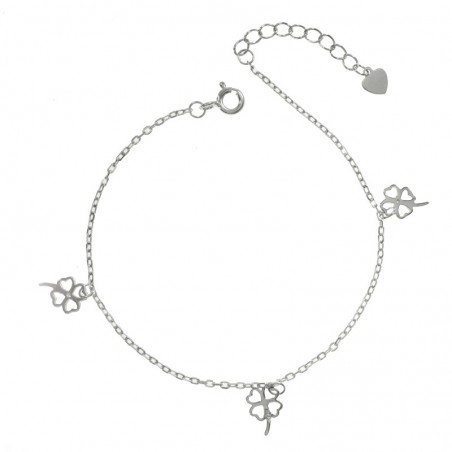 Pulsera triple trébol Plata de Ley | Karissma