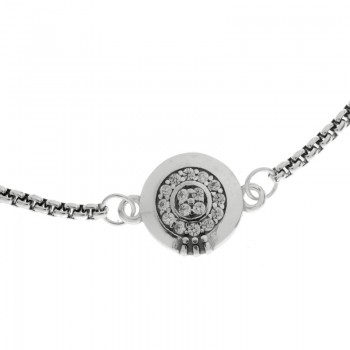 Pulsera puntos de luz con bola corrediza Plata de Ley | Karissma 2