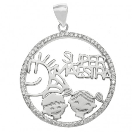 Colgante Super Maestra Plata de Ley - Karissma