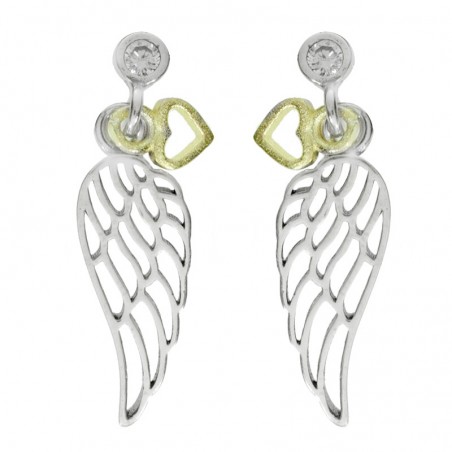 Pendientes largos alas Plata de Ley - Karissma