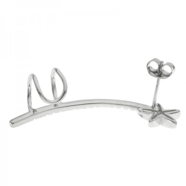 Pendientes trepador con estrella Plata de Ley - Karissma