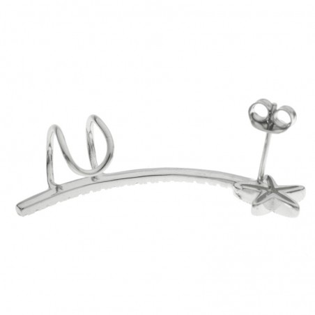 Pendientes trepador con estrella Plata de Ley - Karissma