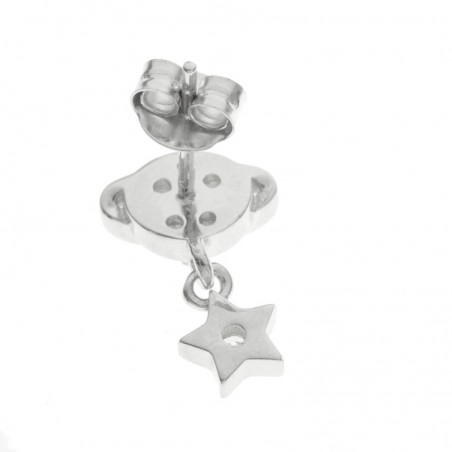 Pendientes planeta con estrella Plata de Ley - Karissma