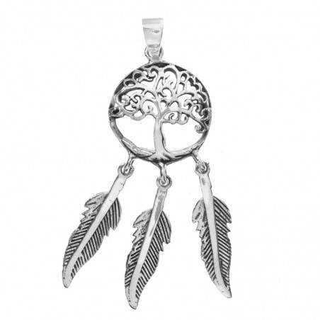Colgante atrapa sueños árbol de la vida Plata de Ley - Karissma