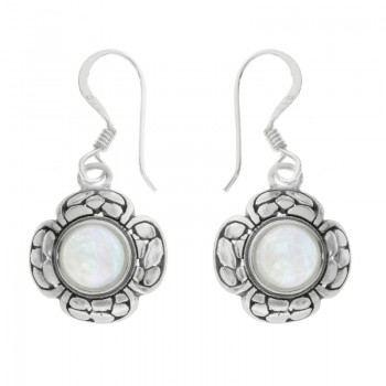 Pendientes flor piedra de luna Plata de Ley - Karissma