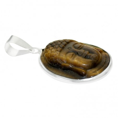 Colgante Buda piedra natural Plata de Ley - Karissma