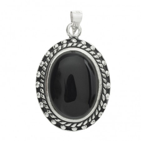 Colgante étnico piedra natural Plata de Ley - Karissma