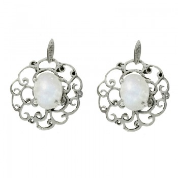 Pendientes arabesco piedra de luna Plata de Ley - Karissma