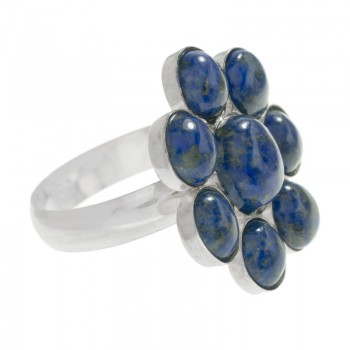 Anillo flor lapislázuli Plata de Ley - Karissma 2