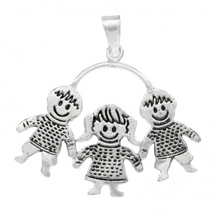 Colgante niño Plata de Ley oxidada