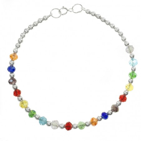 Pulsera con cristales checos facetados Plata de Ley | Karissma